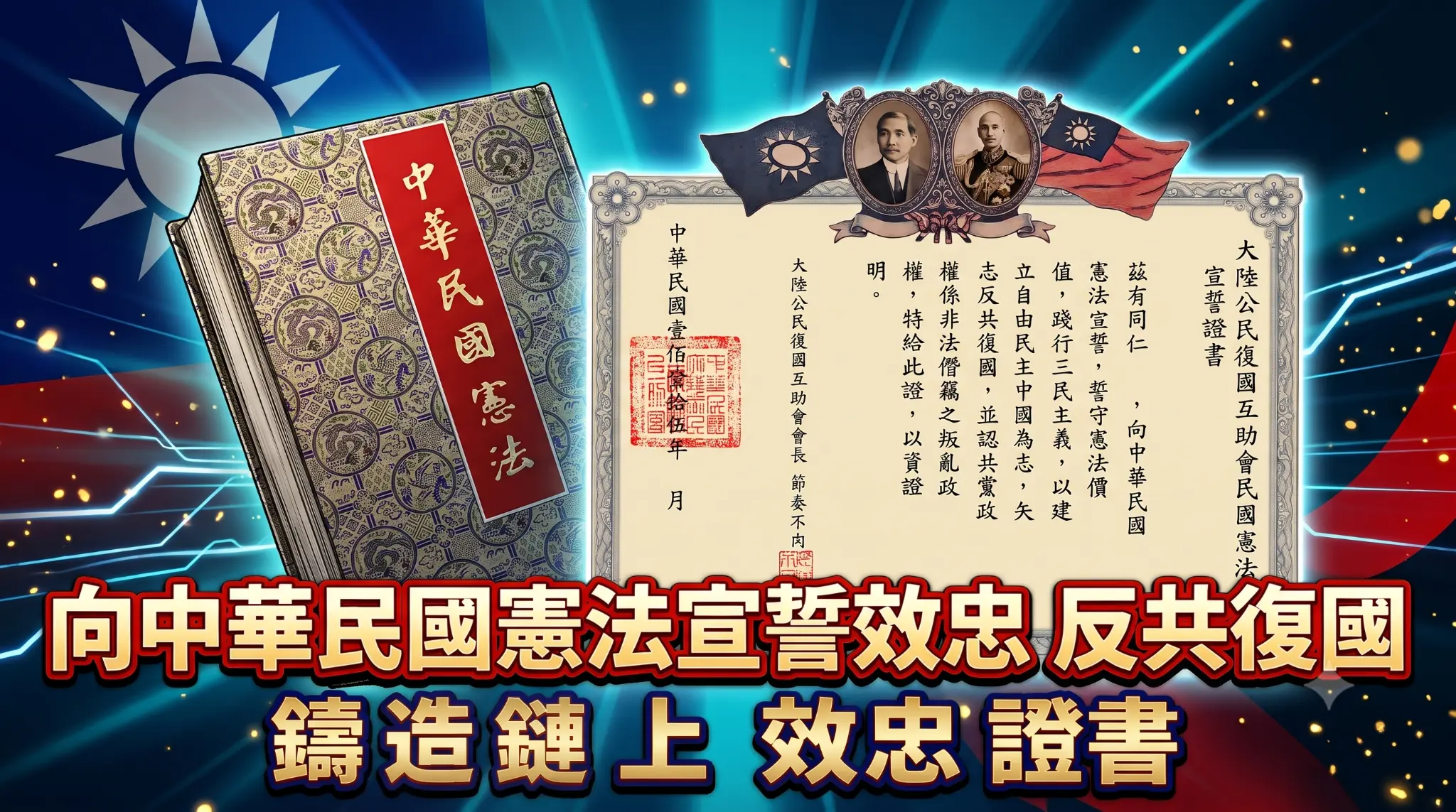 向中華民國憲法宣誓效忠,鑄造鏈上效忠證書